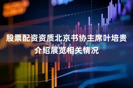 股票配资资质北京书协主席叶培贵介绍展览相关情况