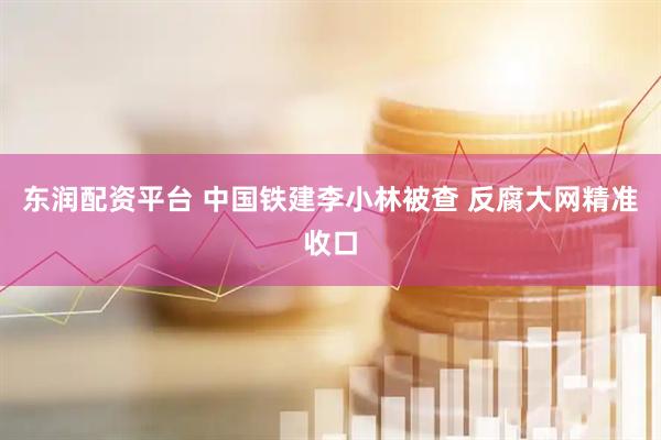 东润配资平台 中国铁建李小林被查 反腐大网精准收口
